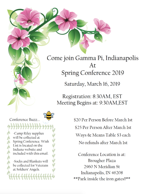 Spring Conference Flyer Epsilon Sigma Alpha Indiana